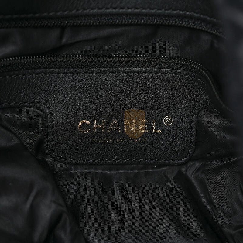 Ch**el nylon pearl coco beach net tote black as29384 (39*33*5cm)
